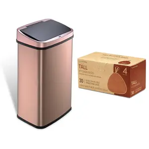 Nine Stars Motion Sensor Kitchen Trash Can + Trash Bags