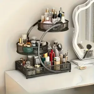 Makeup Organizer  for Vanity,Spacious Cosmetic Storage for Dresser Vanity and Bathroom Countertop, Beauty Holder for Lipstick Skincare makeuporganizer jewelry organizer