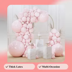 PartyWoo Pale Pink Balloons 100pcs Different Sizes of 36 18 12 10 5 Inch Light Pastel Baby Pink Balloon Arch Kit for Birthday Engagement Bachelorette Baby Shower Easter Party Decorations Pink-Q01