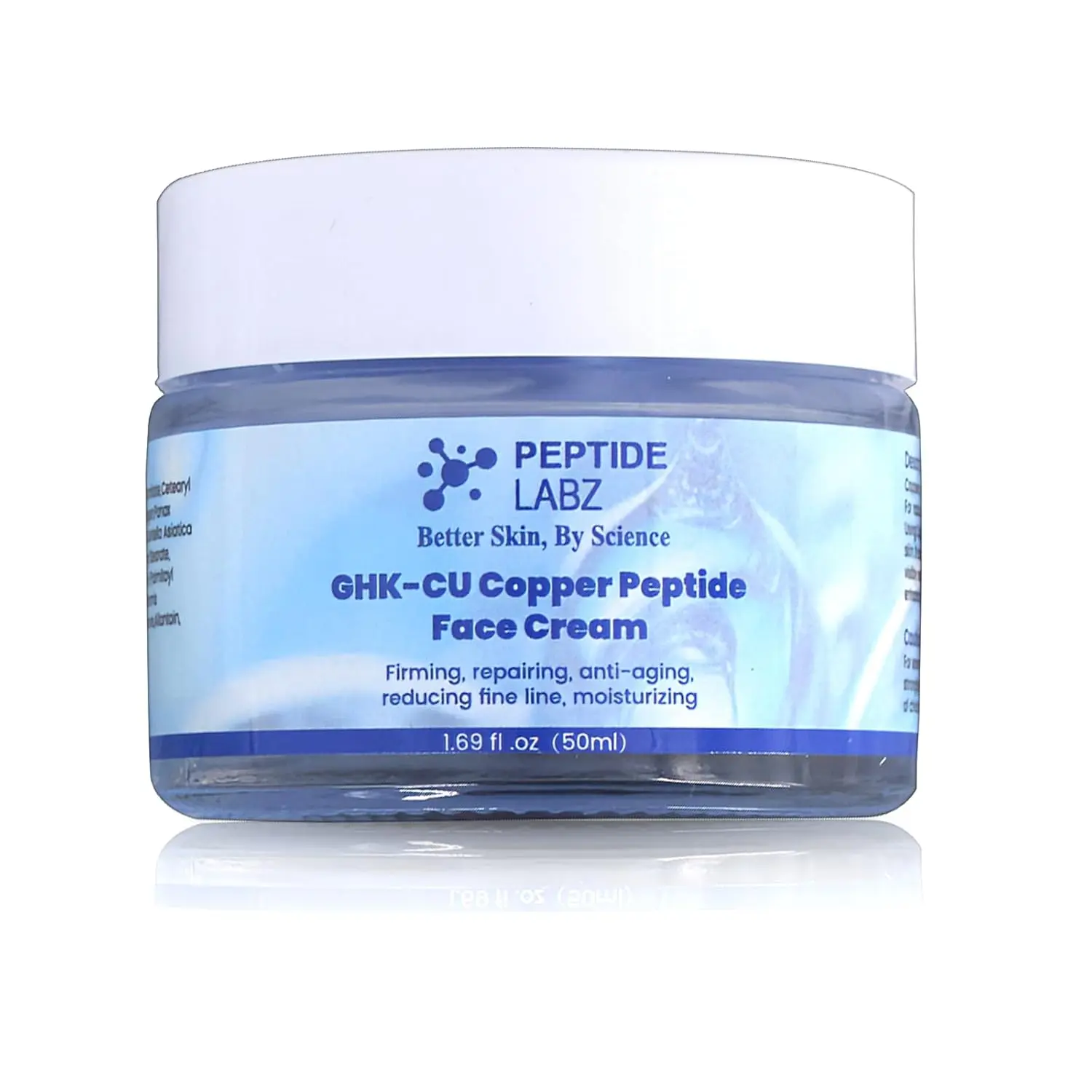 GHK-Cu Copper Peptide Face Cream Anti Wrinkle Anti Aging, Repair, and Firming Daily Face Cream, 1.69 Fluid Ounce