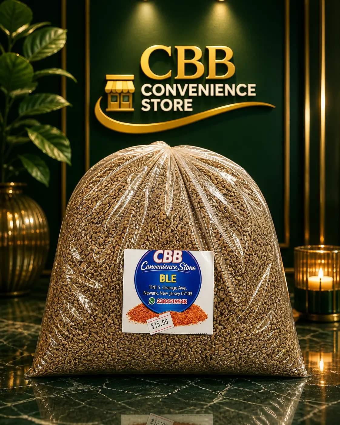 Cbb convenience Bulgur Wheat 6 lb - Blé Hatian Whole Grain Fiber Meal, Yon mamit BLE