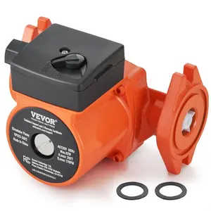 VEVOR Cast Iron Quiet Operation Hot Water Recirculating Pump, 110V 82W, 17GPM Flow, 1"-NPT Flange 3-Speed Circulator Pump with Check Valve for Home Water Heater System, Quiet Op.