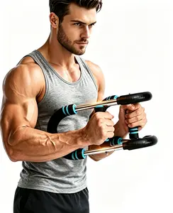 Men Upper Body Fitness Gear, Chest Arm Workout Bar, Portable Power Twister For Triceps Shoulder Muscle Training
