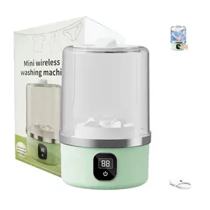 New Mini Portable Washing Machine, Wireless Electric Laundry Cup for Underwear Socks, Compact Travel Washer, Battery Operated