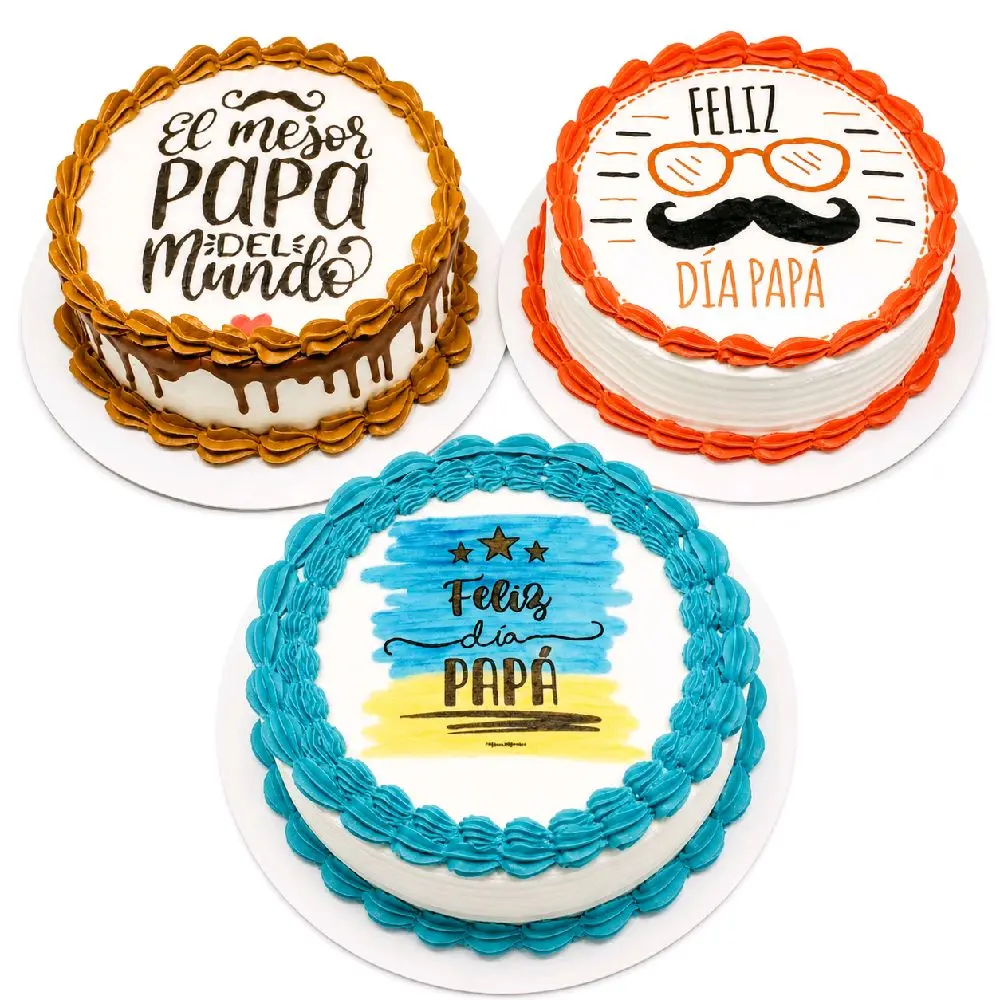 Feliz Dia Papa Edible Imagine for Father's Day 8" Icing Paper - Perfect for Personalized Cakes and Baking - Bake