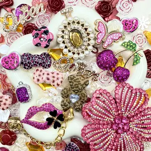 Leopard Diva - Junk Live Mix- Junk Mix Rhinestone Alloy, ABS & Acrylic Charms – Sparkly Decorative Pieces for DIY Phone Cases, Decoden Cream & Resin Crafts