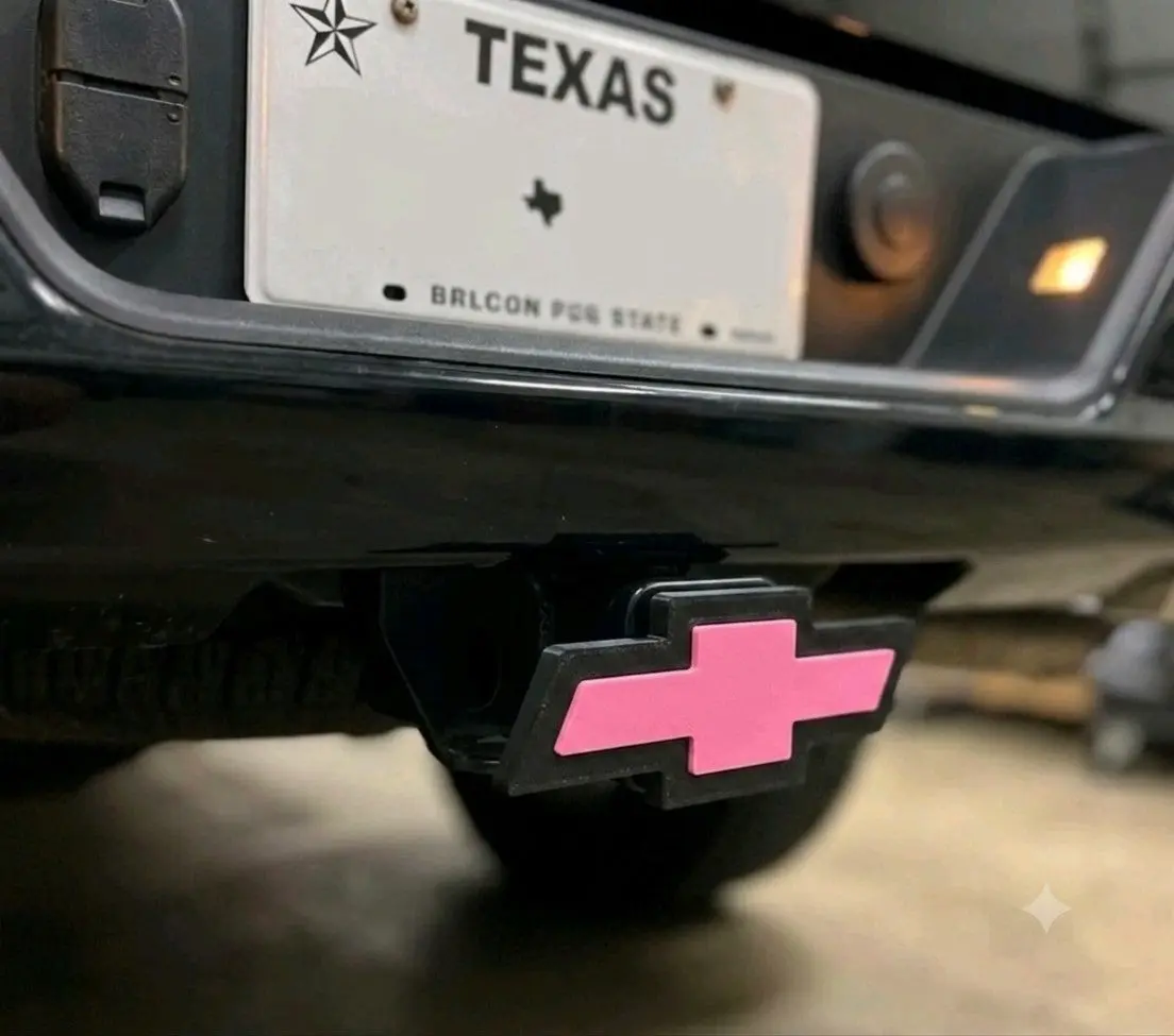 Chevrolet Chevy Truck Pink Bowtie Cover Plug Cap Hitch Tow Cover Silverado 1500