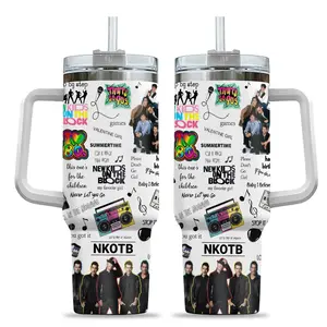 Retro 80s Music 40oz Tumbler With Handle, Gift for fan