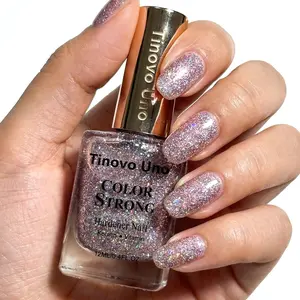 Tinovo Uno Rainbow Laser Glitter Nail Polish Holographic, 12ml, Long-Lasting Quick-Dry Formula, No UV Lamp Required, Alcohol-Free, Nail Art Design