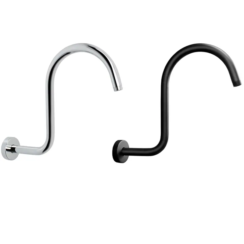 Heavy-Duty S-Shaped Rain Shower Head Extension Arm, Adjustable Length, Secure Clamp, Easy Install, Durable Metal Construction, Sleek Finish, Rainfall Shower Head, Shower Head Extender, Shower Water Equipment