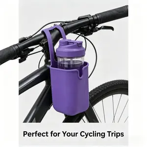 Multifunctional Silicone Cup Pouch, Universal Cup Holder for Stroller Bike Wheelchair Pool Handrail, Waterproof Flexible No-Install Water Cup Storage Rack