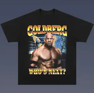 Goldberg Vintage Graphic Tees, Wrestler Tshirt, WWE Shirts, Crew Neck Casual T-Shirt, Unisex Wrestling Shirt, Men Clothing, Gifts For Men Women Streetwear Menswear Womenswear Top