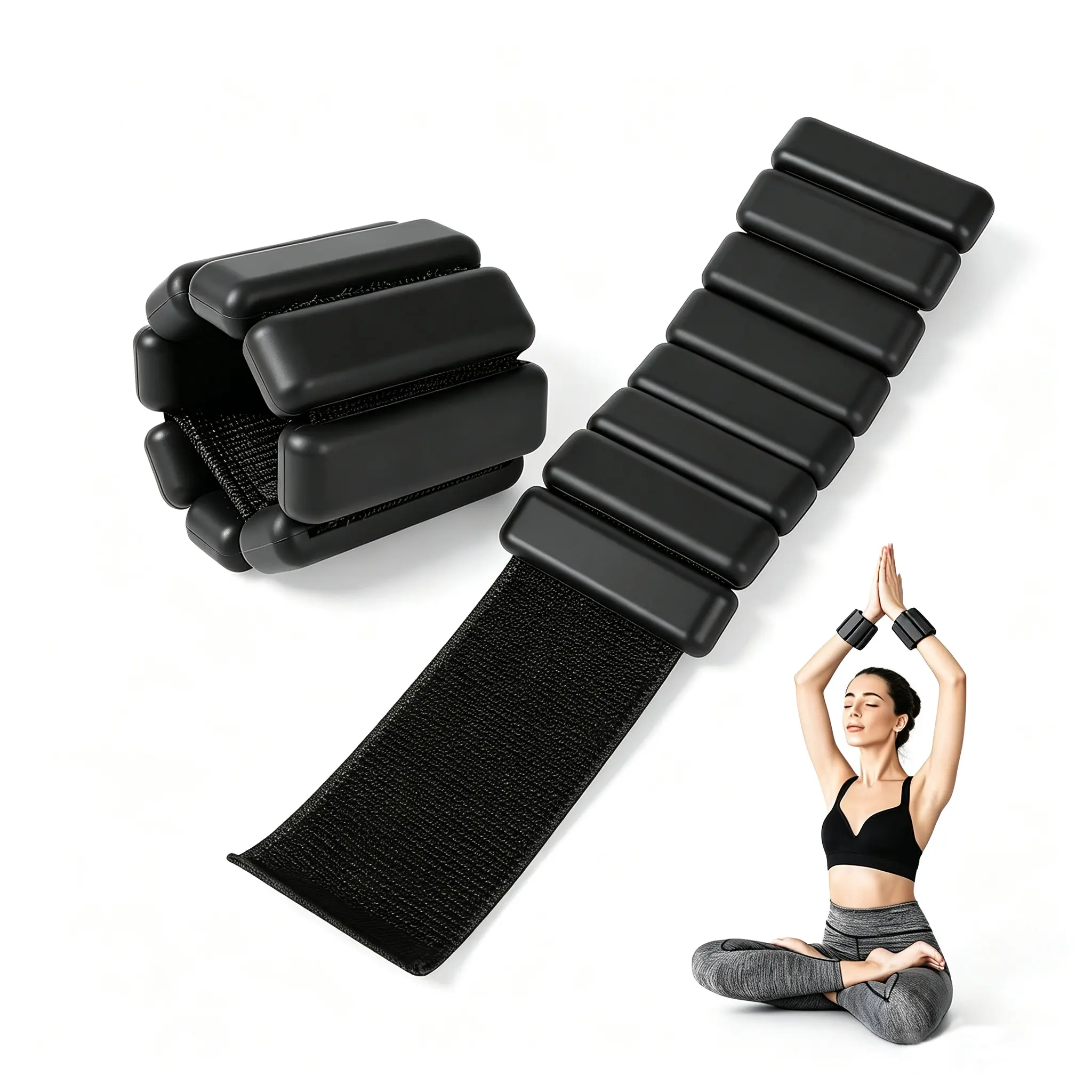 Unisex Silicone Wrist Weights Set (2 Pcs, 1Lbs Each) - Adjustable, Lightweight, Compact, Functional Wearable for Walking, Yoga, Fitness Training