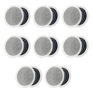 Polk Audio RC80I 2 Way in Ceiling Speakers - 8 Pack (White) Aluminium Round Smartphone Alloy