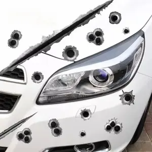 3D Realistic Bullet Hole Stickers, DIY Waterproof Camouflage Decorations, Fun Prank Car Accessories, Unique Decoration Items