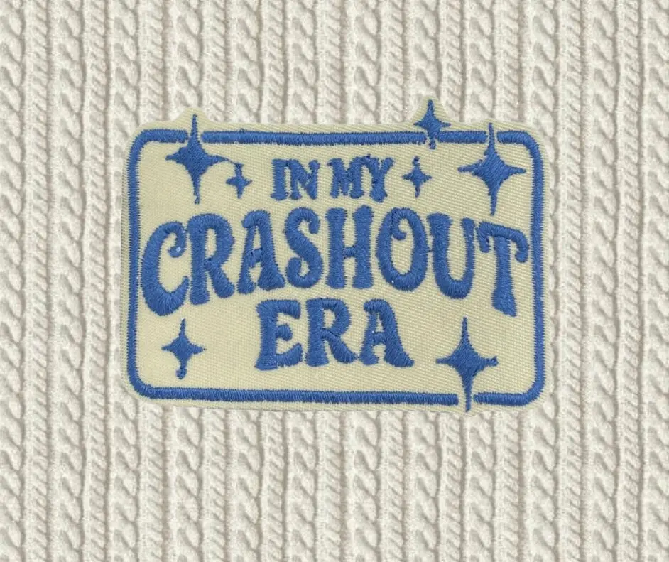 In My Crash Out Era Embroidered Iron-On Patch | Funny Trendy Jacket, Backpack & Tote Patch