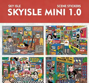 [Modern youth] 3D Scene Sticker DIY Cute Cartoon Creative Stickers for Scrapbooking Making DIY Decorative Stickers for Crafting