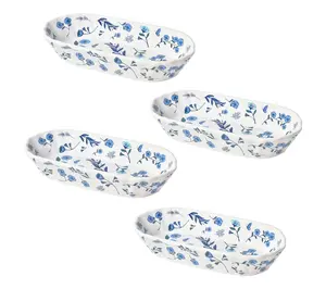 Temp-tations Set of 4 Hot Dog Plates