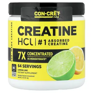 Con-Cret Creatine HCl, Lemon-Lime, 2.2 oz (61.4 g)