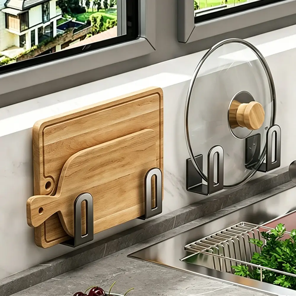 Stainless Steel No-Drill Strong Adhesive Sponge Rack, Waterproof Rust-Resistant Wall-Mounted Kitchen Bathroom Sink Organizer, Mold-Proof Antibacterial Dishwasher Safe, Bathroom Storage Rack