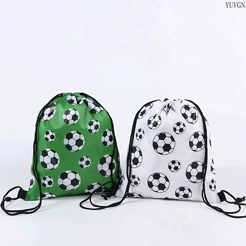 Soccer Print Drawstring Bag - Lightweight, Durable Gym Sack with Draw String for Training, Daily Use (Sports & Outdoor, Ball Sports, Basketball)
