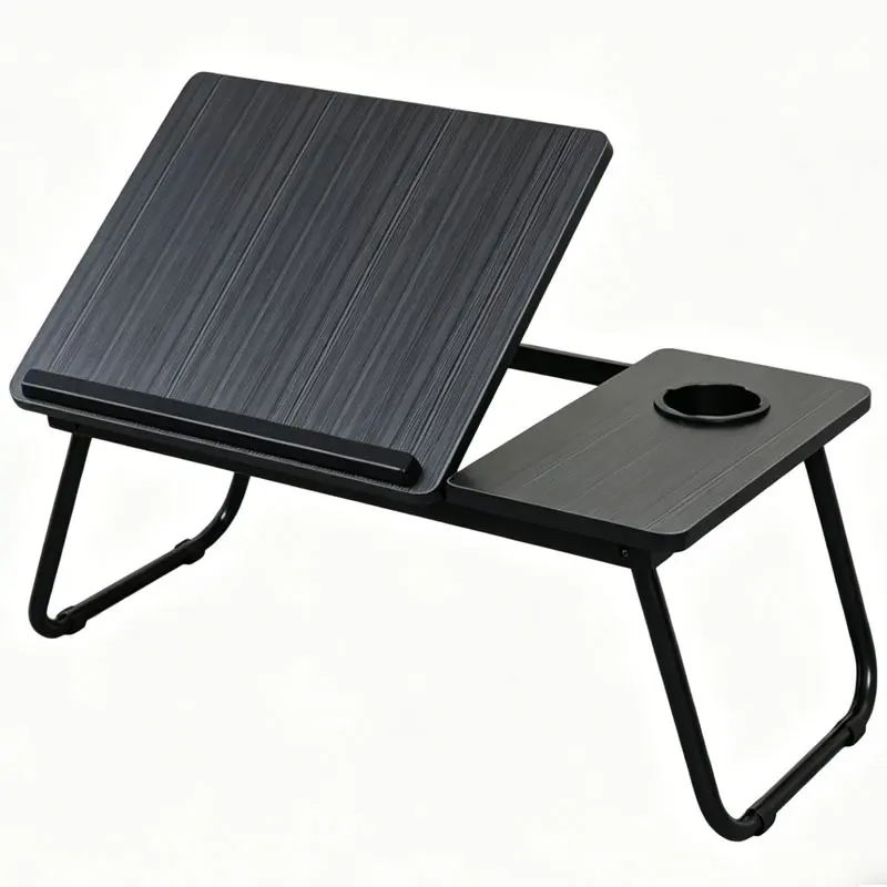 Adjustable Angle Desktop Laptop Bed Desk - Foldable Lap Tray with Side Table, Cup Holder, Tablet Slot, Portable for Working, Writing, Ideal Home Gift (Computers & Office Laptop Stands & Trays)
