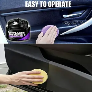 Car Interior & Exterior Scratch Remover Wax - Plastic & Leather Restorer , Tire Protectant & Yellowing Repair - Scratch Remover