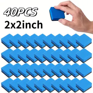 40 Pieces Blue Whiteboard Dry Erasers - 2 x 2inch Sponge Rubber Erasers for Classroom, Home, and Office Use, School Supplies - Home Improvement.