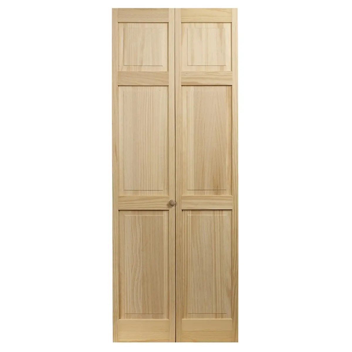 AWC Model 106 Interior Privacy Door, 32x80.5 in. Unfinished Wood Raised Panel Bifold Door