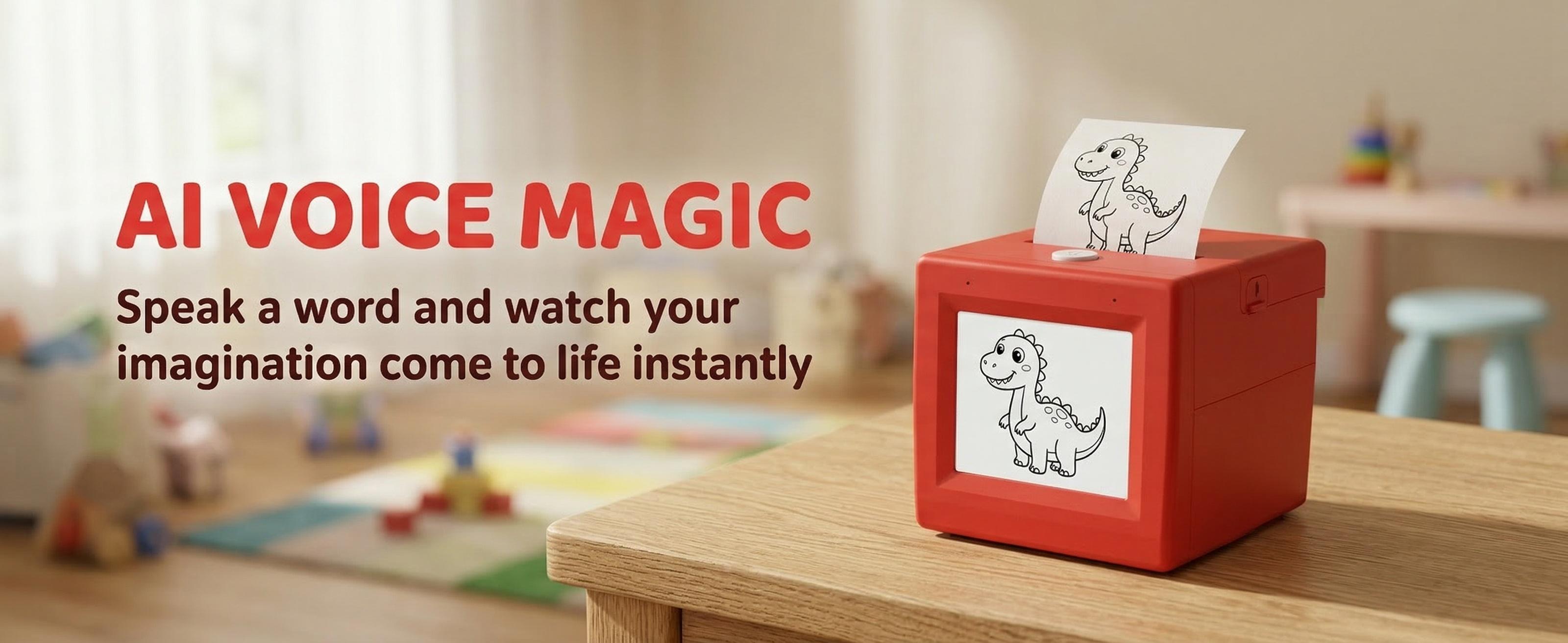 AI Voice Mini Printer: Wireless Portable Smart Gadget | Kids Learning & Creative Toy, DIY Craft & Home Office Must-Have-YY