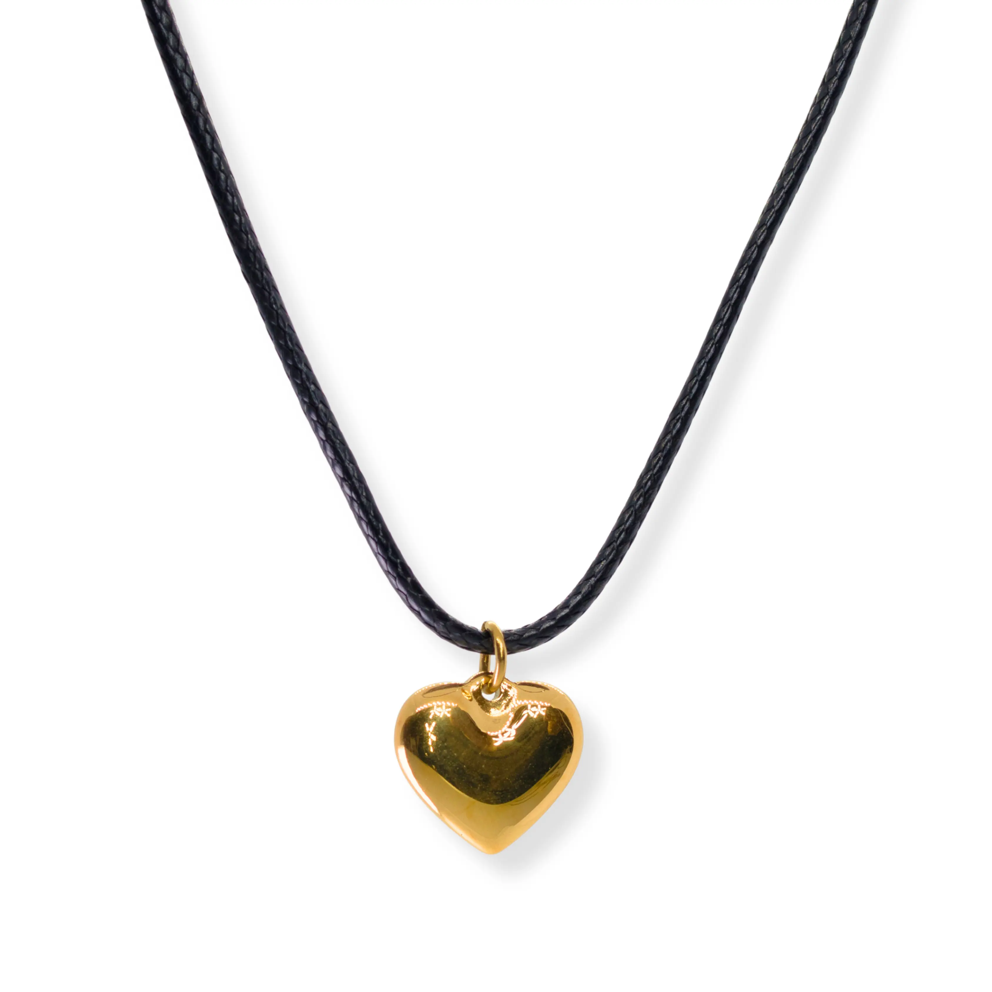Dahlia necklace | black and gold