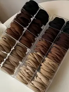 50 Plain Elastic Hairbands, High Stretch Nylon Headbands, Scrunchies, Fashionable Simple Design, Perfect for Women Daily & Casual Use, Ideal Holiday Gift