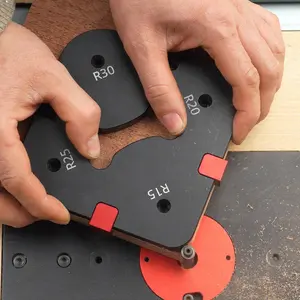 Router Corner Radius Template, Router Radius Jig, Aluminum Alloy Router Templates for Woodworking, Power Tool Accessories