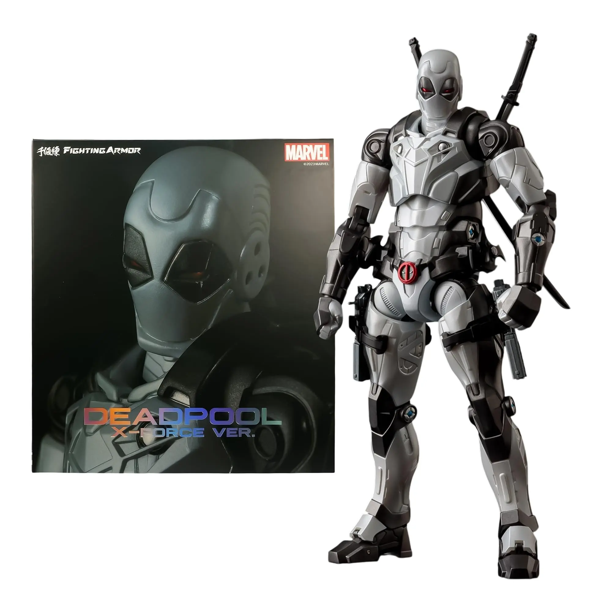 Marvel X-Force Ver. Deadpool 6.5-Inch Fighting Armor Collectible Themed Character Figurine, Realistic Super Realistic Action Figure, Collectible Figurines