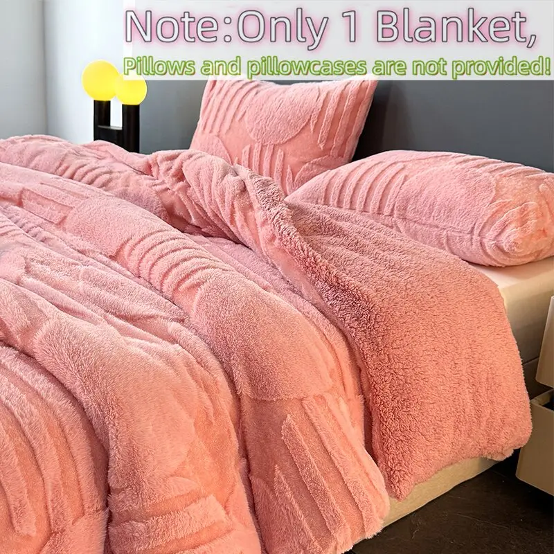 Fashion Shiny Artificial Rabbit Fur Fluffy Soft Cozy Blanket, Soft and Comfortable, All-Season Warmth, Washable, Multi-Color Options for Home Office Travel, Comfy Blankets