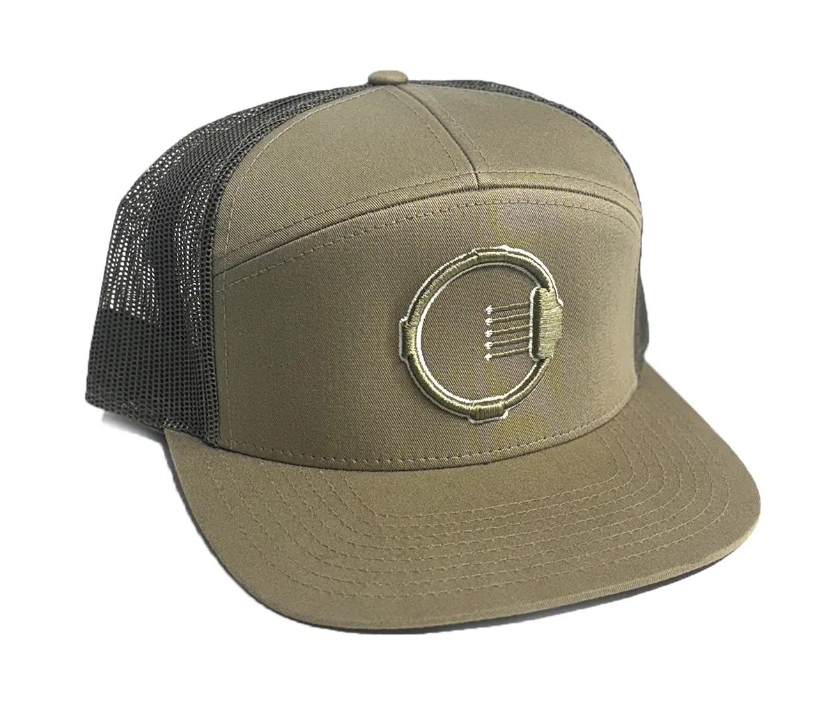 5 Pin Archery Sight Glow-in-the-dark 7 Panel Flat Brim Trucker Hat