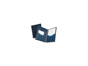 Oxford 57455 Double Stuff Gusseted 2-Pocket Polypropylene Folder, 200-Sheet Capacity, Navy