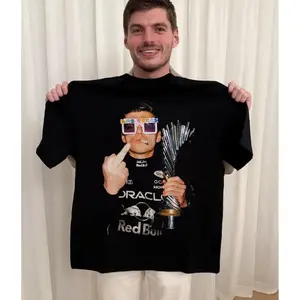 Max Verstappen Holding Trophy Middle Finger Shirt T-Shirt