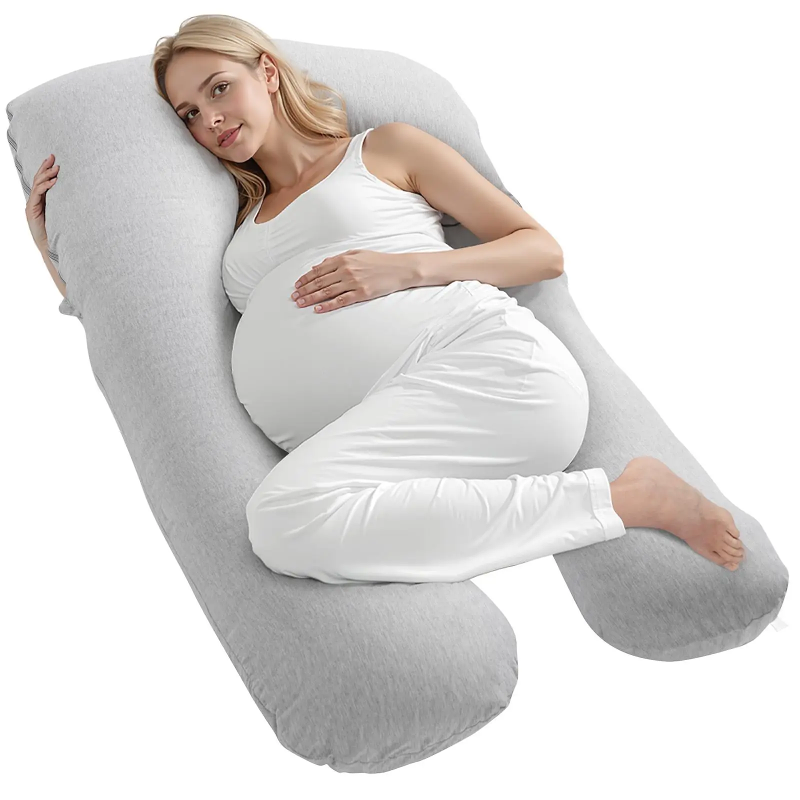 VEVOR Pregnancy Pillow U-Shaped Full Body Maternity Pillow Ultra-Soft and Breathable