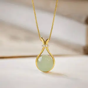 LisiZen Chinese Style Lucky Bag Pendant Necklace, 2025 New Trend Jewelry, Chic Minimalist Statement Collarbone Chain for Women Elegant Design DZXL2138