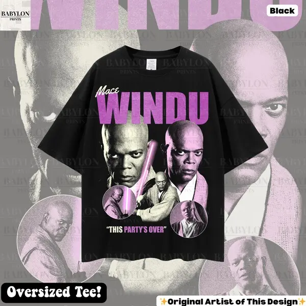 Mace Windu T Shirt, Mace Windu Sweatshirt, Prequels, Samuel L Jackson Shirt Revenge of the Sith Shirt Jedi Tee