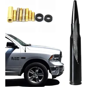 Durable Billet & Aluminum Universal Car Antenna 5.5 Inches Black Replacement for Ford Dodge Chevrolet GMC Jeep Toyota Trucks Essential Accessory