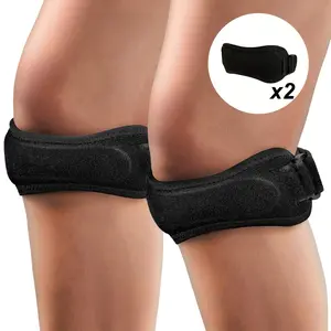 2pcs Knee Stabilizer Support Straps, Unisex for Hiking, Football, Basketball, Running, Jumping, Tennis, Squats, Adjustable Compression, Sports Knee Brace