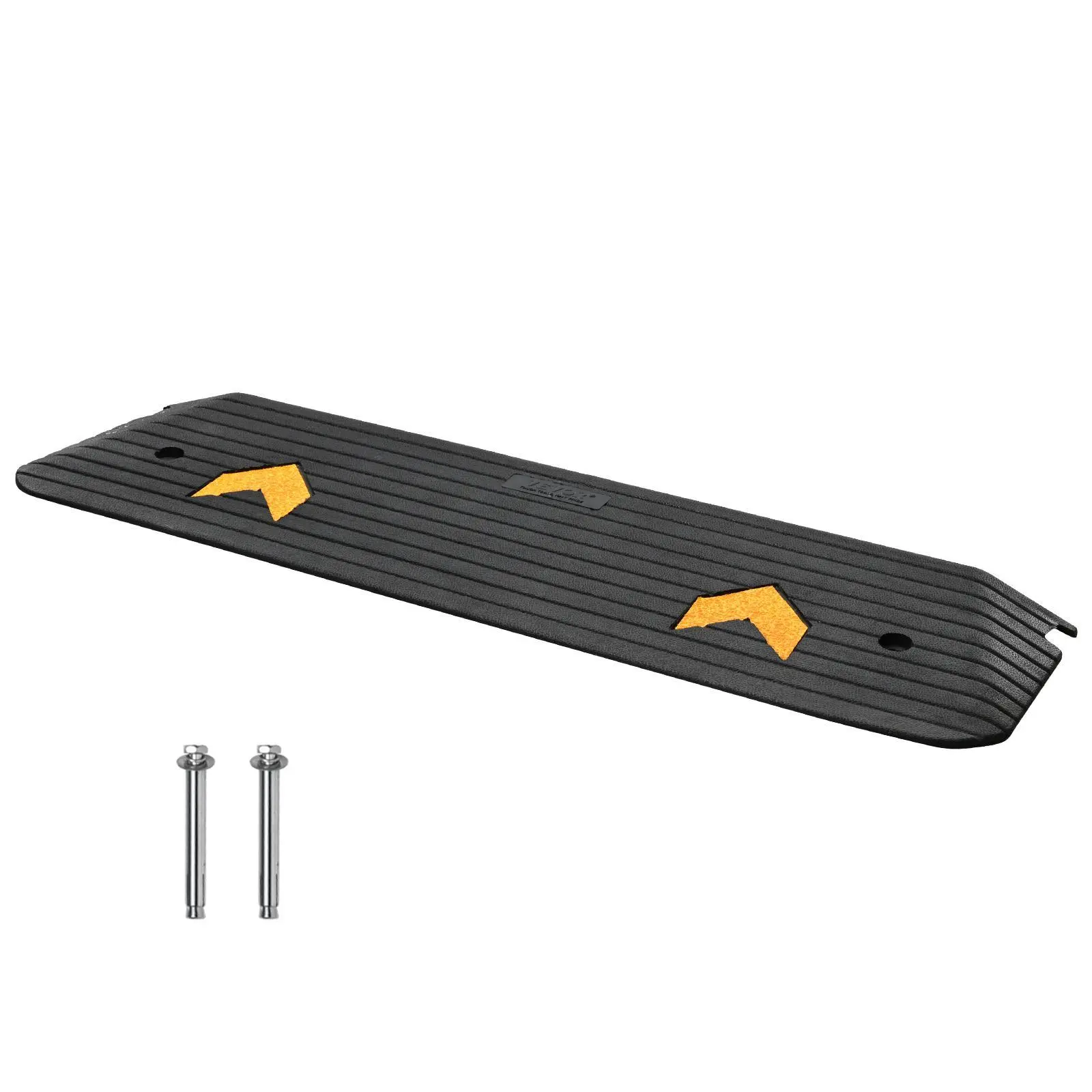 【summerfinds】VEVOR Upgraded Rubber Threshold Ramp, 1" Rise Wheelchair Ramp Doorway, Natural Curb Ramp Rated 33069 lbs Load Capacity, Non-Slip Textured Surface Rubber Curb Ramp for Wheelchair and Scooter