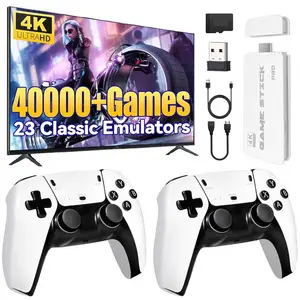 Upgraded Retro Game Console  19 Emulators 2 Wireless Controllers 4K Output & 128GB SD Card Perfect for Kids & Adults - Portable Gaming System.