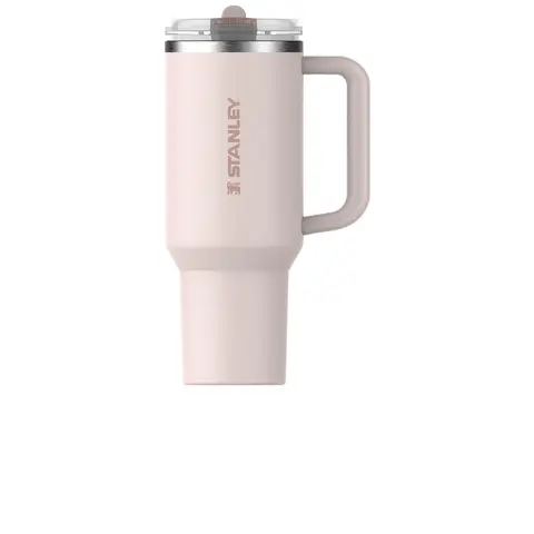 STANLEY The Quencher Protour Flip Straw Stainless Steel 40oz Double Wall Insulated Tumbler - Rose Quartz, Unisex Leakproof Reusable Portable Vacuum Flask with Lid, Kitchenware Drinkware