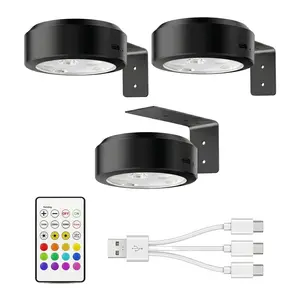 Picture Lights for Wall, 2000mAh Rechargeable Magnetic Poster Light, 3 Color Temps + 12 RGB, Remote & Timer, Art Display Lighting for Frame/Painting, Wall Decor (3 Pack) shower lamp LED