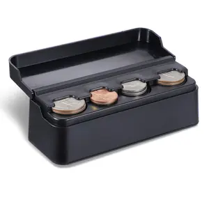 Car Coin Holder, Universal Coin Storage Box, Car Change Organizer, Car Interior Storage, Car Console Organizer Compatible with Coins of Different Sizes, Suitable for Most Cars, Trucks, Automotive