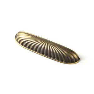 Brushed Bronze Cabinet Pulls Luxury Zinc Alloy Din Cup Drawer Pulls