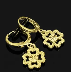 【Four-Leaf Clover Earrings Width 10 mm】【FOLYSTUY(C124)】Dangle Earrings for Women